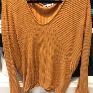Super cute anthropology pullover, gold/mustard color